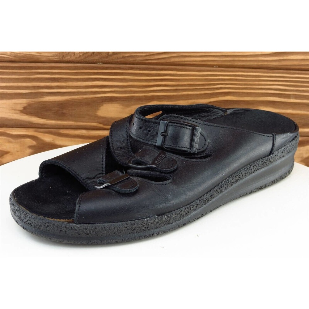 Tatami Sz 8 N‎ Black Slide Leather Women Sandals